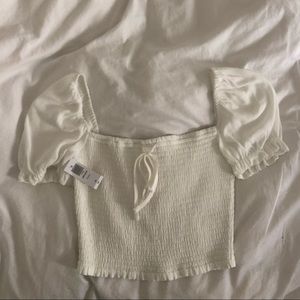 Aritzia Wilfred Smocked Blouse